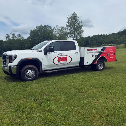Utility Truck Half Vinyl Wrap for SGI for a Fleet