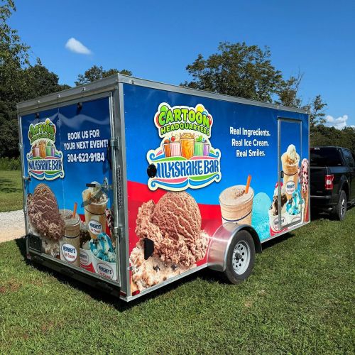 Cartoon Headquarters Ice Cream Trailer Vinyl Wrap in West Virginia